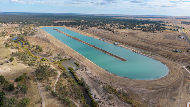 A large lake at  Barcaldine in the far west of Queensland.