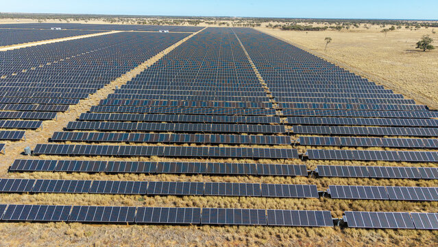 Giant  solar farm near Longreach in outback Queensland.