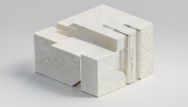 Sustainable minimal bio composite monolithic mycelium slab texture background