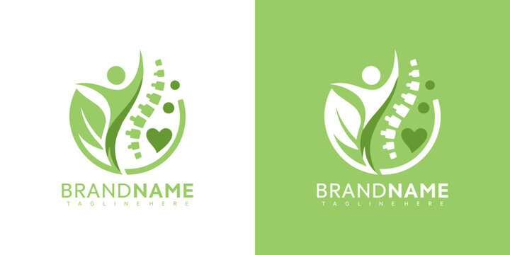 Eco friendly brand logo template design.