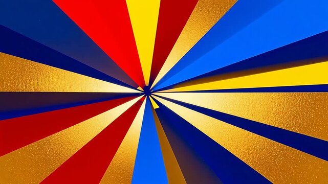 Colorful geometric radial pattern