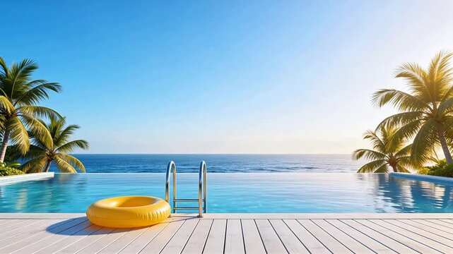 Infinity pool with ocean view