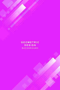 Geometric background graphic combining purple diagonal lines and squares.