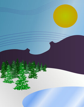 winter music landscape