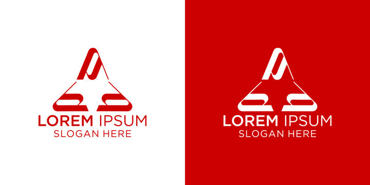 Abstract triangle delta corporate logo template, dynamic modern tech icon