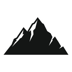 Mountain range silhouette graphic design element for landscapes and travel themes icon © Kuddus