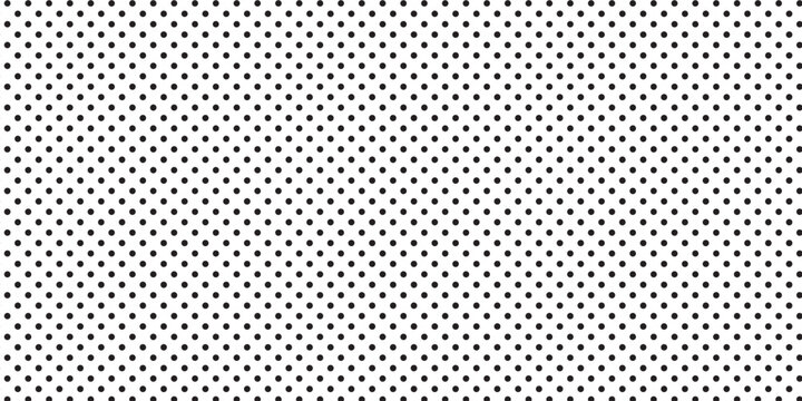 Black polkadot seamless pattern on white background