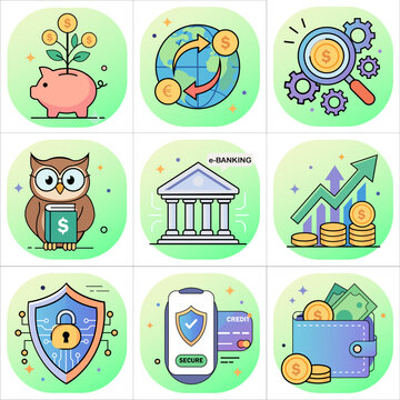 Icon set Financial