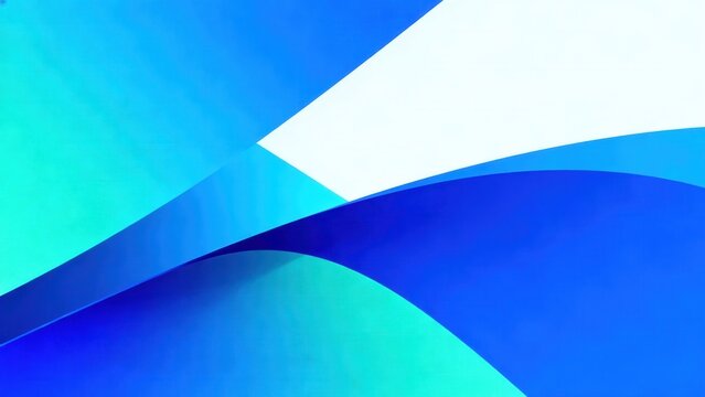 Abstract blue and white geometric shapes
