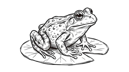 Naklejka premium frog on white background