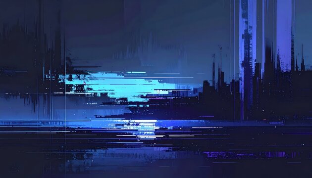 Cityscape at Night with Water.