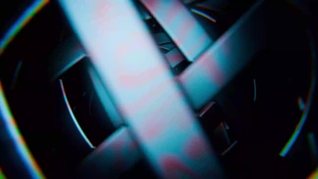 4K Futuristic Tunnel 3D Animation Speeding Through Glowing Concentric Rings Sci-Fi Digital Journey Blue White Light Streaks
