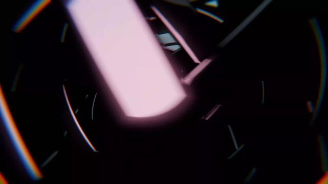 4K Abstract Futuristic Tunnel Flythrough Geometric Pattern Light Streaks Speed Motion Loopable Vfx