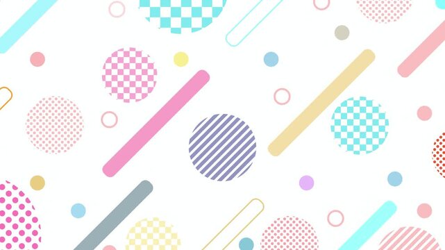 Geometric Pattern with Pastel Shapes 4K