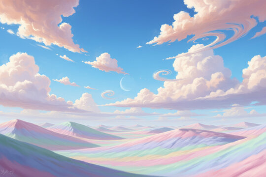 rainbow over the mountains