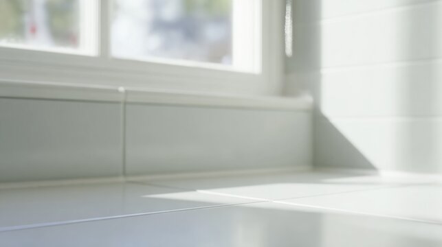 caulk. White caulk neatly filling tile gaps to create clean lines in a bathroom setting. real-estate listings, architecture portfolios, designed for interior renovation comparisons for interiors.