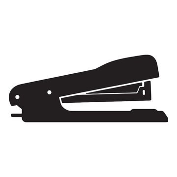 Black office stapler with open arm Vector