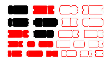 Obraz premium Professional vector collection of admission tickets, coupons, and event pass templates.