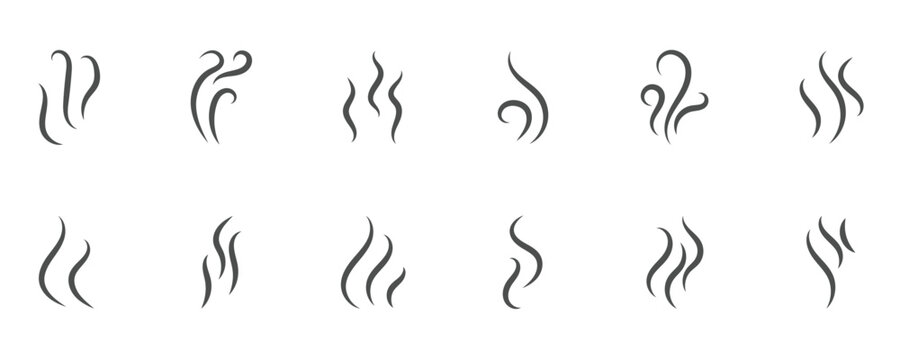 Doodle style steam and smoke icon vector illustration. Hot smoking icon Used as an emoji in text messages to represent smoking and specific casual mood.