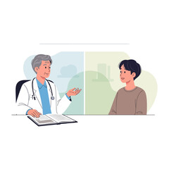 Fototapeta premium Trusted Doctor Consults Patient Seeking Health Guidance And Advice