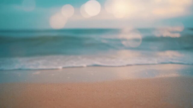 Cinematic Dreamy Blurred Summer Beach 4K Generative AI