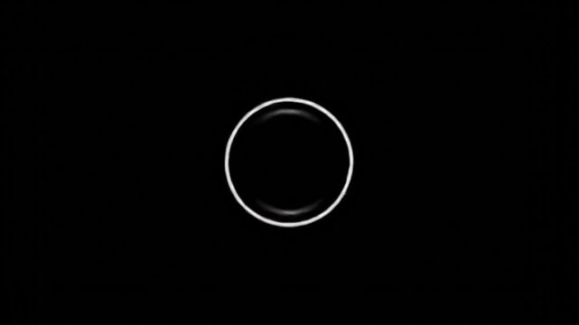 Minimalist White Circular Loading Animation Loop on Solid Black Background.