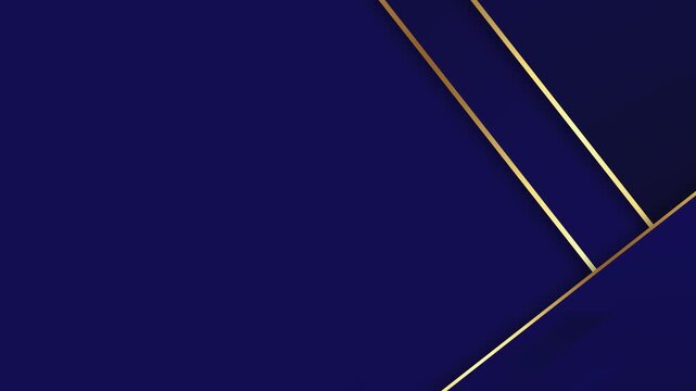 Blue Gold Luxury Abstract Background Elegant Geometric Motion
