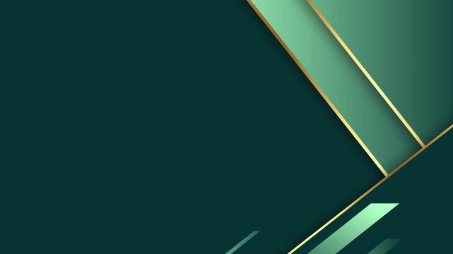 Elegant Green Gold Abstract Background Motion