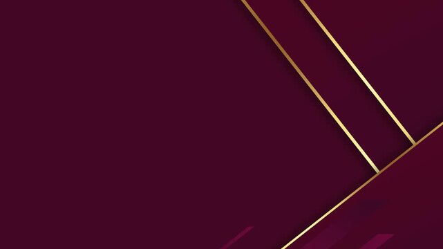 Elegant Dark Red Gold Lines Abstract Background Video