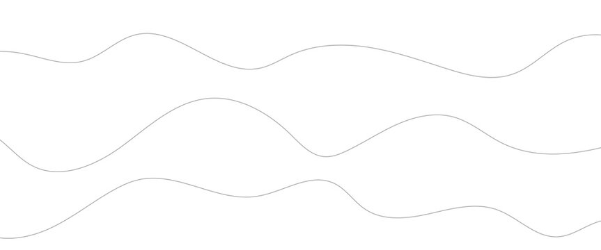 Thin line wavy abstract vector background. Curve wave seamless pattern.