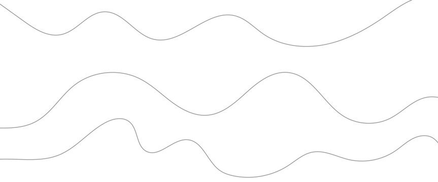 Thin line wavy abstract vector background. Curve wave seamless pattern.