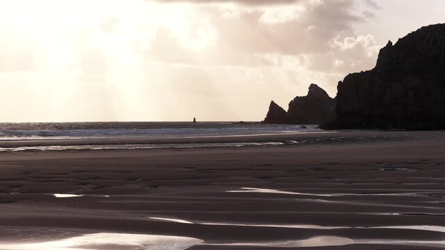 Pointe de Pen-Hir dramatic headland Crozon peninsula in Brittany, France southwest Camaret-sur-Mer