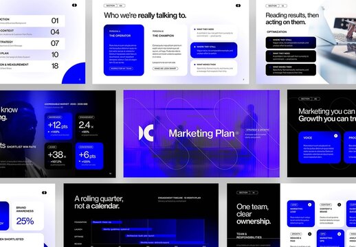 Marketing Plan Presentation Template for Go To Market Strategy Pitch Decks & Campaign Blueprints