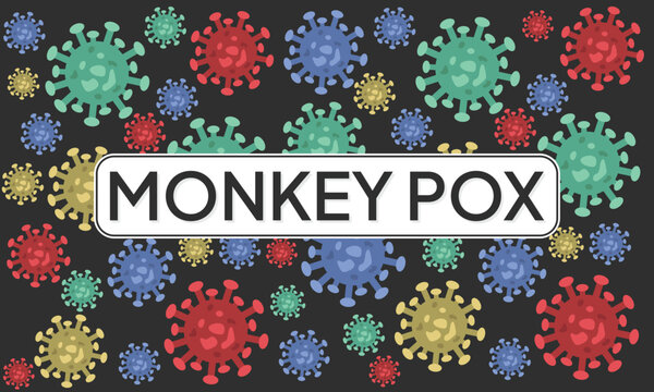 Monkey pox virus outbreak pandemic banner. Monkeypox virus design for prevention, symptom awareness, and disease spread. Medical illustration background for healthcare and science themes.