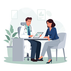 Fototapeta premium Medical Consultation And Patient Care In A Modern Clinic