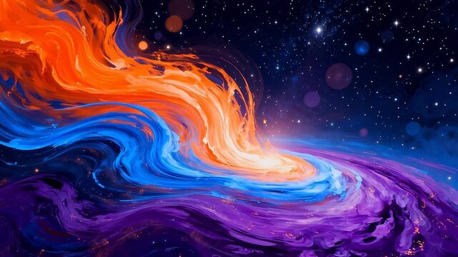 Cosmic swirl of colors in space