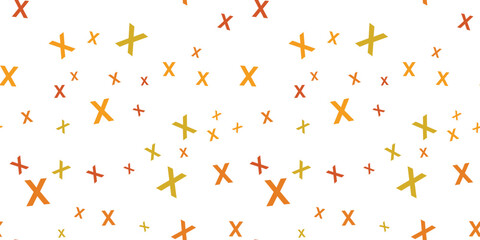 Obraz premium Abstract Scattered Letter X Seamless Pattern