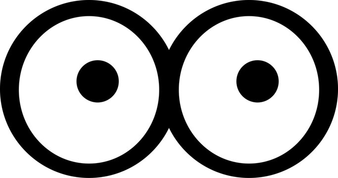 Diverse collection of black minimalist icons featuring stylized eyes, cartoon faces, abstract spirals, and geometric shapes for graphic design projects. isolated on transparent background.Diverse coll