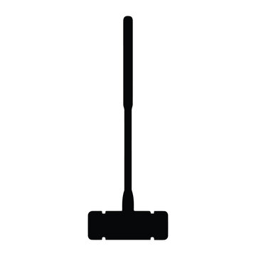 Croquet mallet icon Silhouette Vector black design on a white background