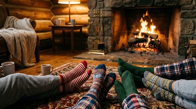 Celebrating friendship day with best friends forever by the fireplace