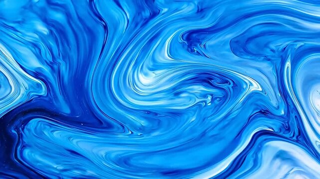 Blue and white swirling liquid pattern