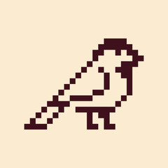 Obraz premium Unique Digital Pixel Bird Logo