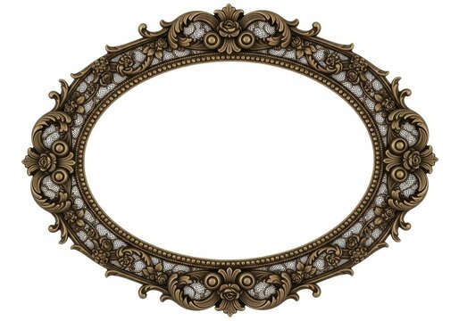 Steampunk style circular gear border with green and silver metal parts