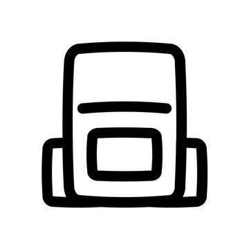 Minimalist backpack  icon outline style