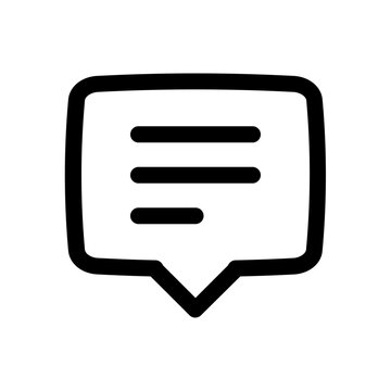 Speech bubble Icon Isolated on White Background Minimalist Flat Vector Illustration