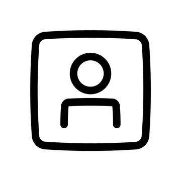 Simple Flat Design Restroom Sign Icon on White Background Minimalist Style