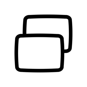 Empty Blank White Digital Screen Frames Minimalist Flat Design Vector Illustration