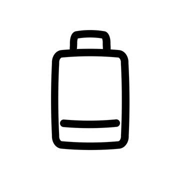 Minimalist battery icon outline style