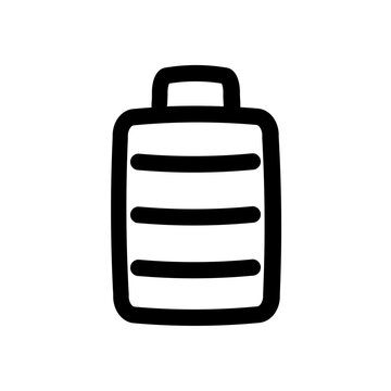 Minimalist battery icon outline style