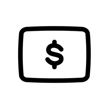dollar money  icon outline style